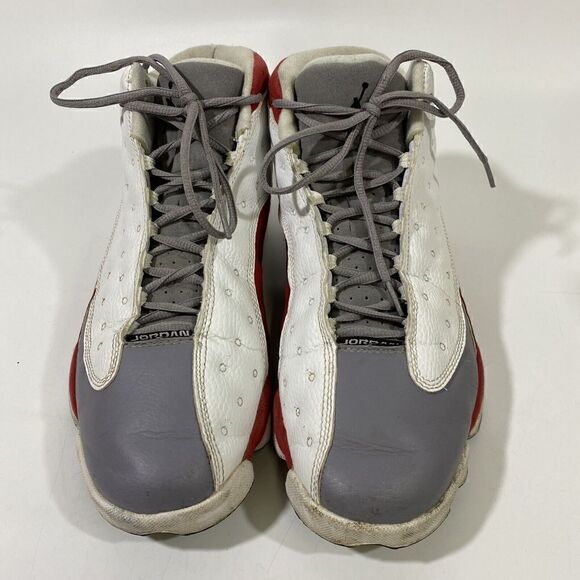 Mens Nike Air Jordan 13 XIII Retro Sneakers Red Grey Toe 414581-115 Size 10 - Picture 4 of 12